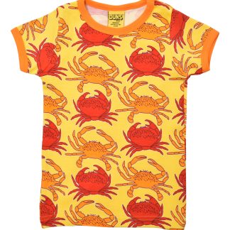 Duns Short Sleeved Top in Crab Vibrant Yellow