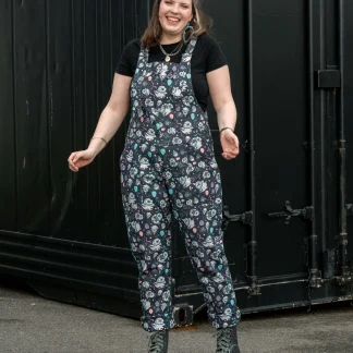 Rebel Romance x Katie Abey Pigeon Party stretch Dungarees