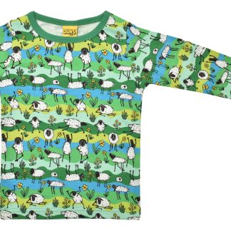 Duns Long Sleeve Top in Sheep Tricks Dark Green