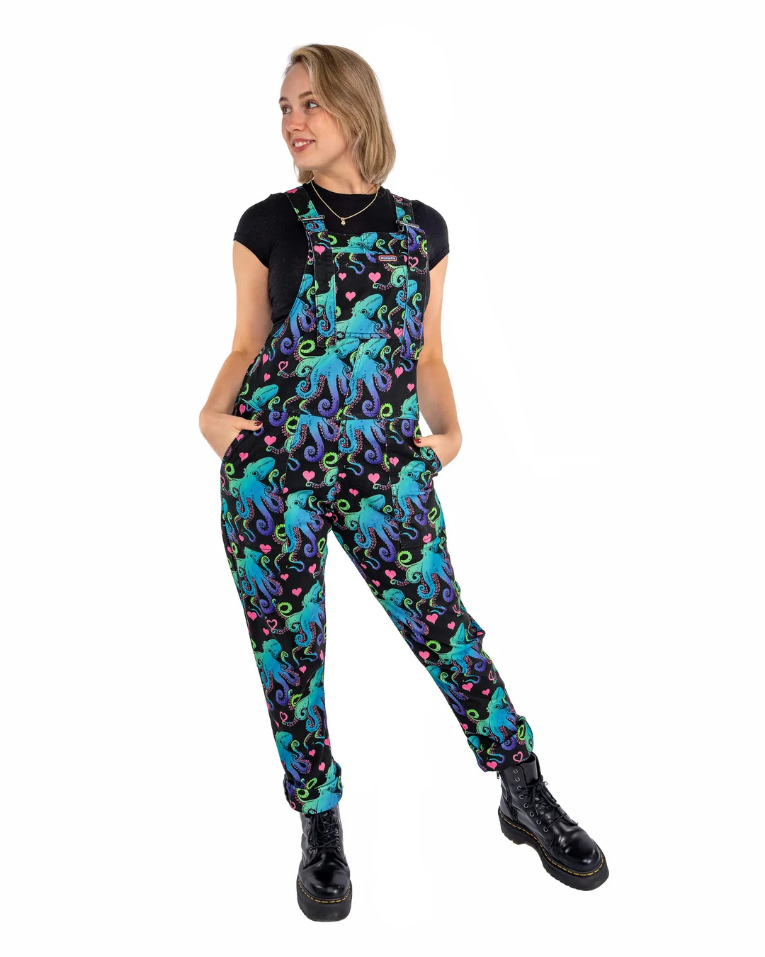 Run & Fly Octopus Love Stretch Twill Dungarees - Image 2