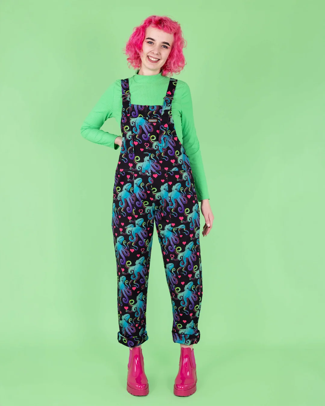 Run & Fly Octopus Love Stretch Twill Dungarees - Image 6