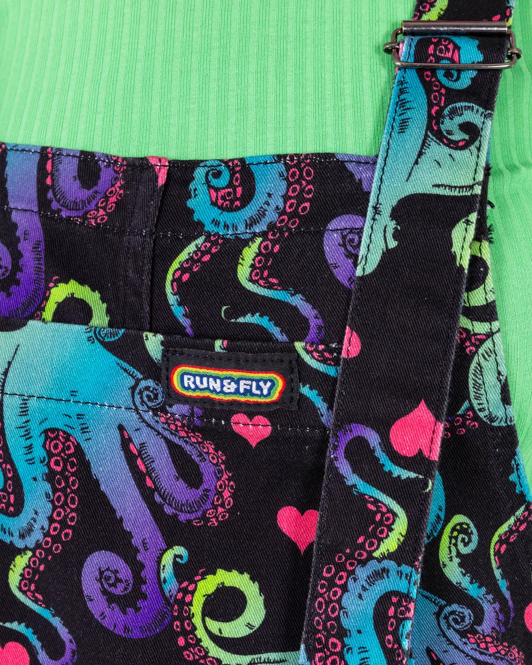 Run & Fly Octopus Love Stretch Twill Dungarees - Image 5