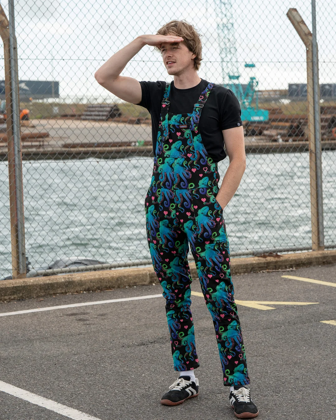 Run & Fly Octopus Love Stretch Twill Dungarees - Image 4